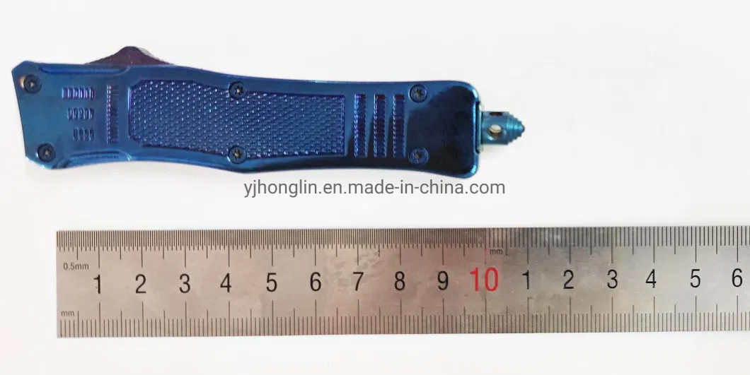 Double Blade Folding Titanium Outdoor Auto-Otf Automatic Knife Camping Tactical Survival Knife